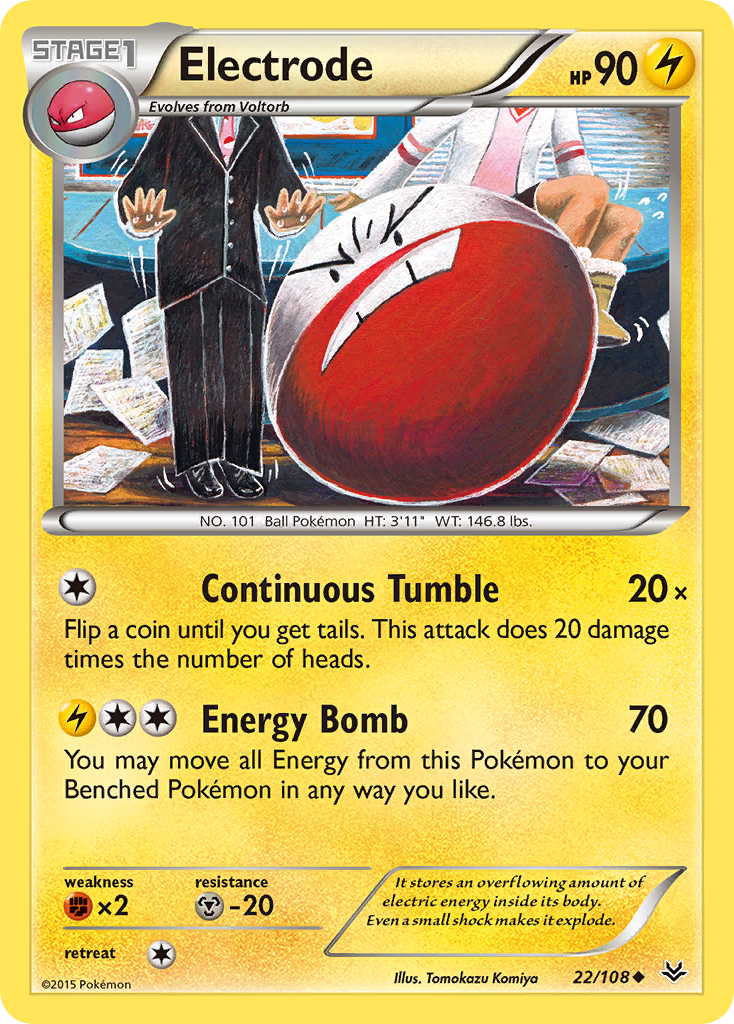 Electrode (22/108) [XY: Roaring Skies] Reverse Holofoil
