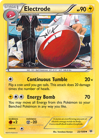 Electrode (22/108) [XY: Roaring Skies] Reverse Holofoil