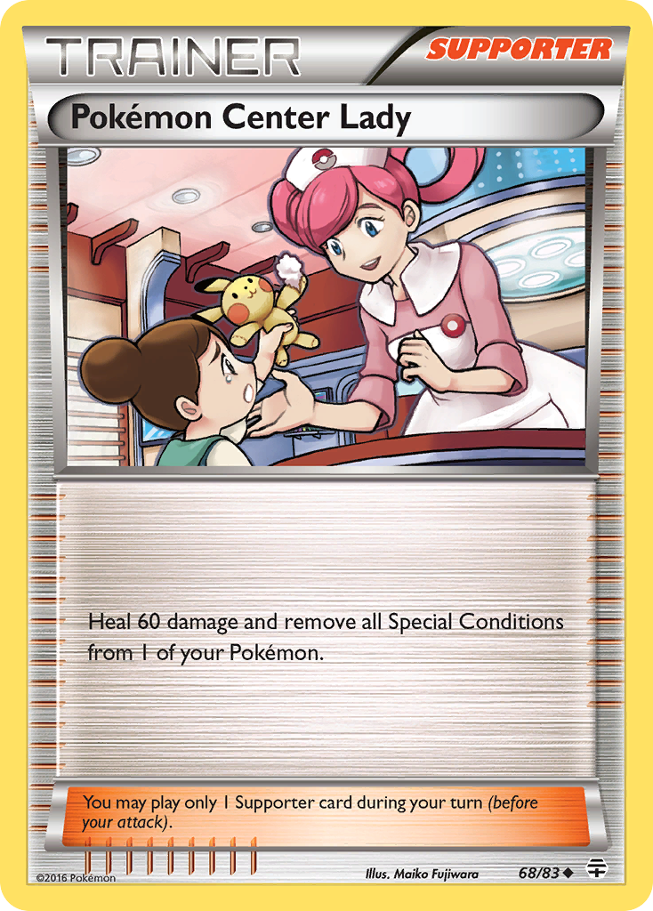 Pokemon Center Lady (68/83) [XY: Generations] Reverse Holofoil