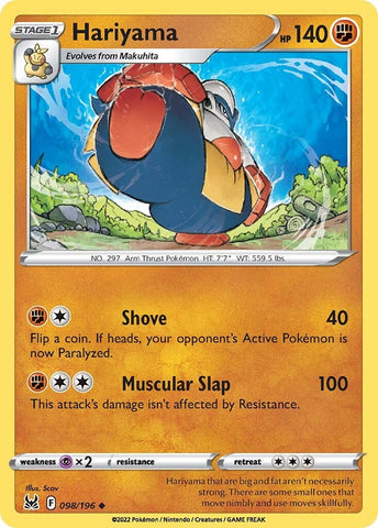 Hariyama (098/196) [Sword & Shield: Lost Origin] Reverse Holofoil