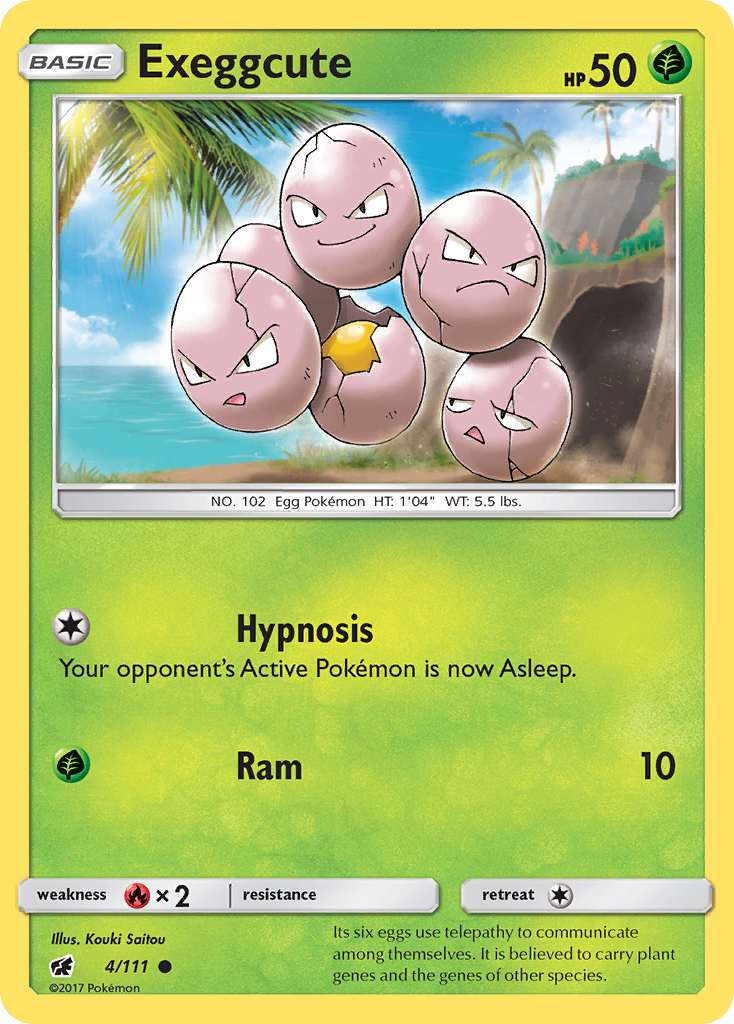 Exeggcute (4/111) [Sun & Moon: Crimson Invasion] Reverse Holofoil