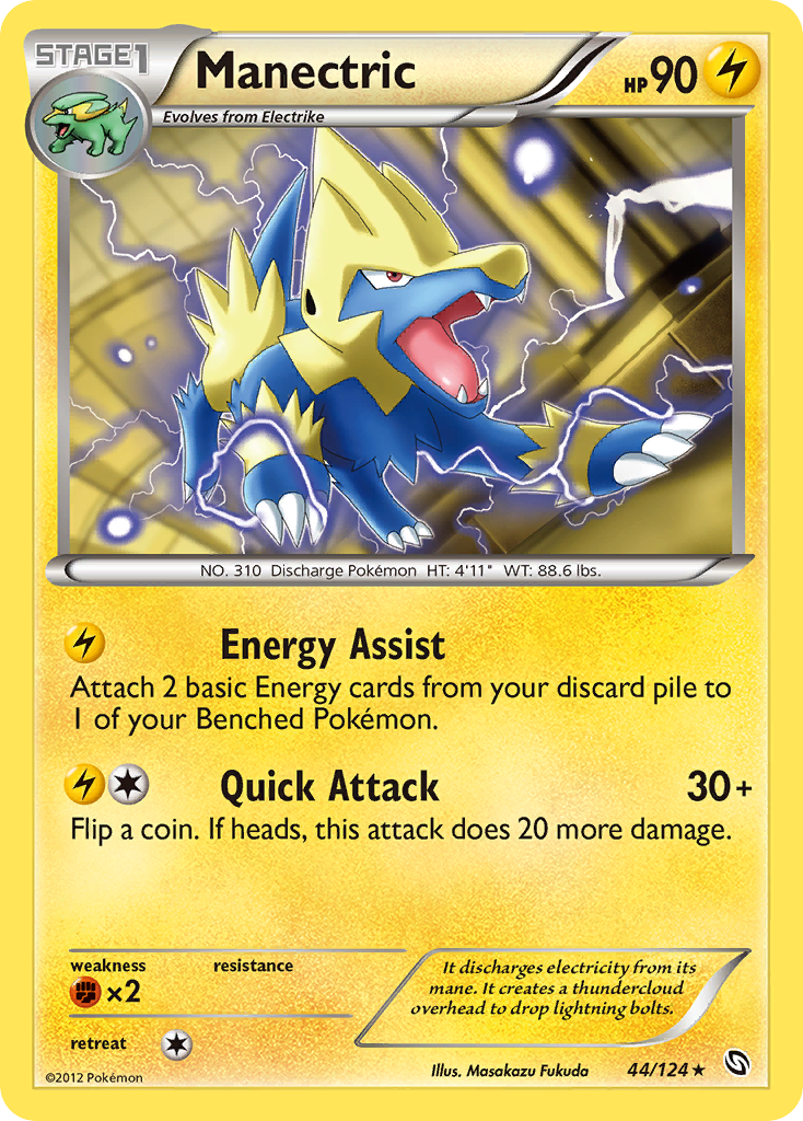 Manectric (44/124) [Black & White: Dragons Exalted] Reverse Holofoil