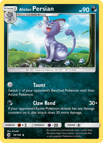 Alolan Persian (79/149) [Sun & Moon: Base Set] Reverse Holofoil