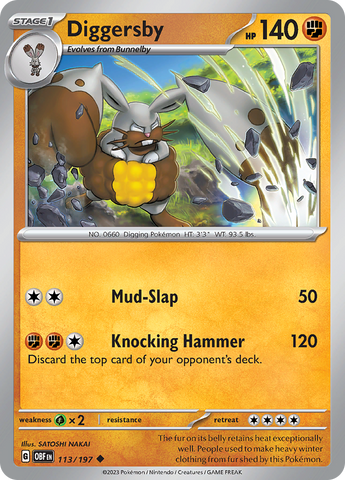 Diggersby (113/197) [Scarlet & Violet: Obsidian Flames] Reverse Holofoil