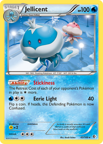 Jellicent (45/149) [Black & White: Boundaries Crossed] Reverse Holofoil
