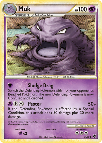 Muk (31/90) [HeartGold & SoulSilver: Undaunted] Reverse Holofoil