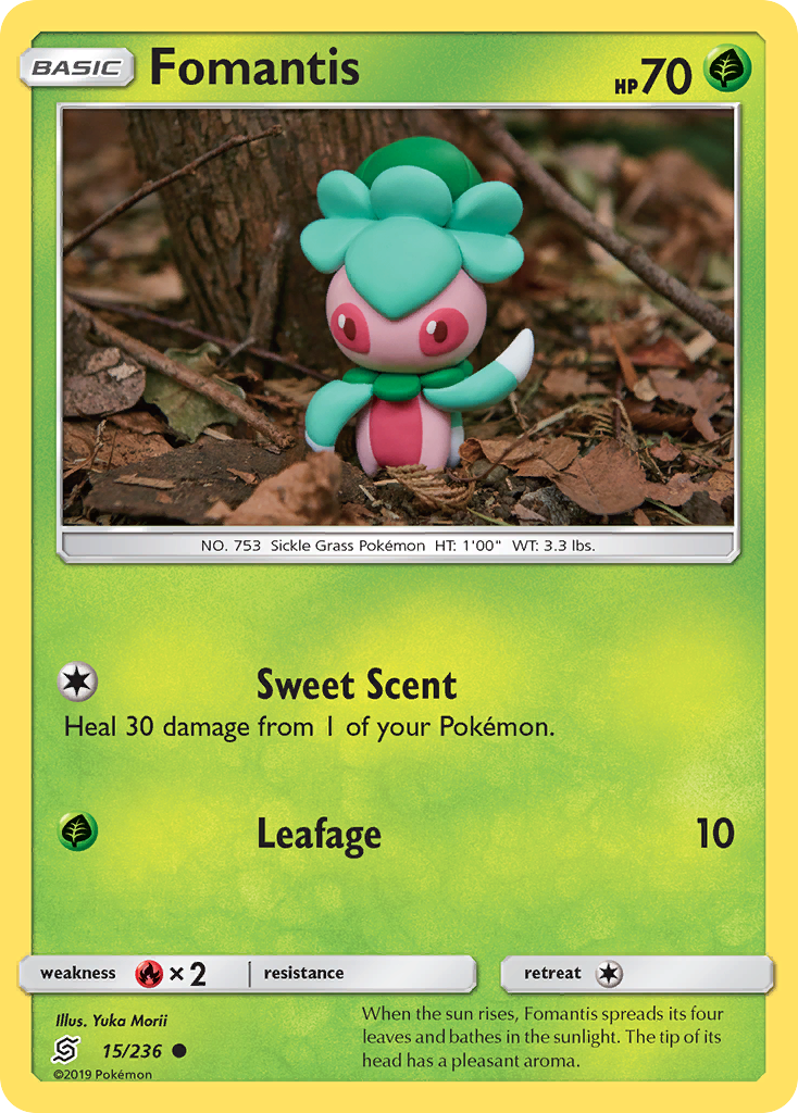 Fomantis (15/236) [Sun & Moon: Unified Minds] Reverse Holofoil
