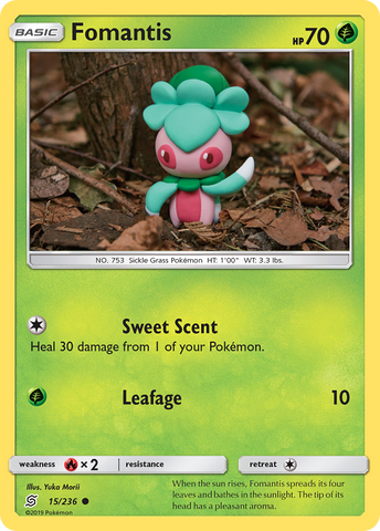 Fomantis (15/236) [Sun & Moon: Unified Minds] Reverse Holofoil