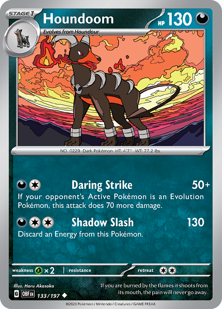 Houndoom (133/197) [Scarlet & Violet: Obsidian Flames] Reverse Holofoil