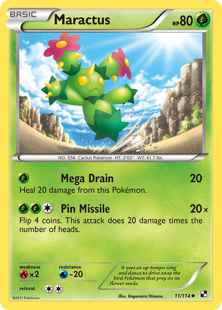 Maractus (11/114) [Black & White: Base Set] Reverse Holofoil