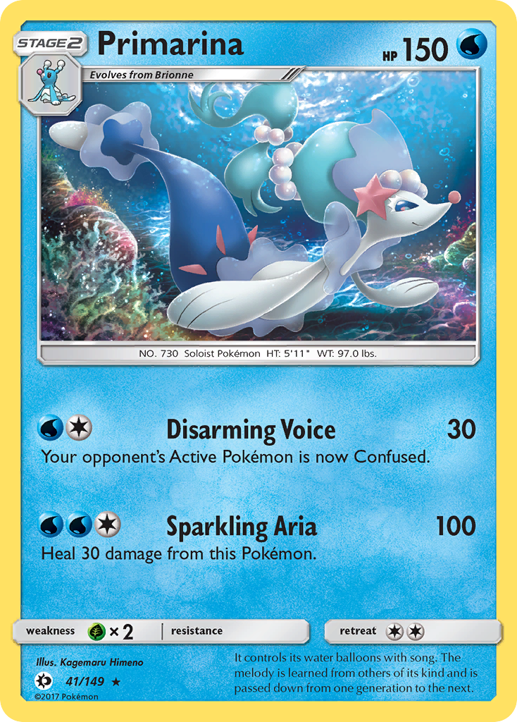 Primarina (41/149) [Sun & Moon: Base Set] Reverse Holofoil