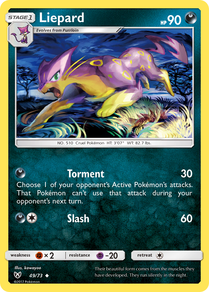 Liepard (49/73) [Sun & Moon: Shining Legends] Reverse Holofoil