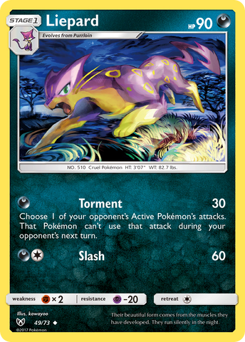 Liepard (49/73) [Sun & Moon: Shining Legends] Reverse Holofoil