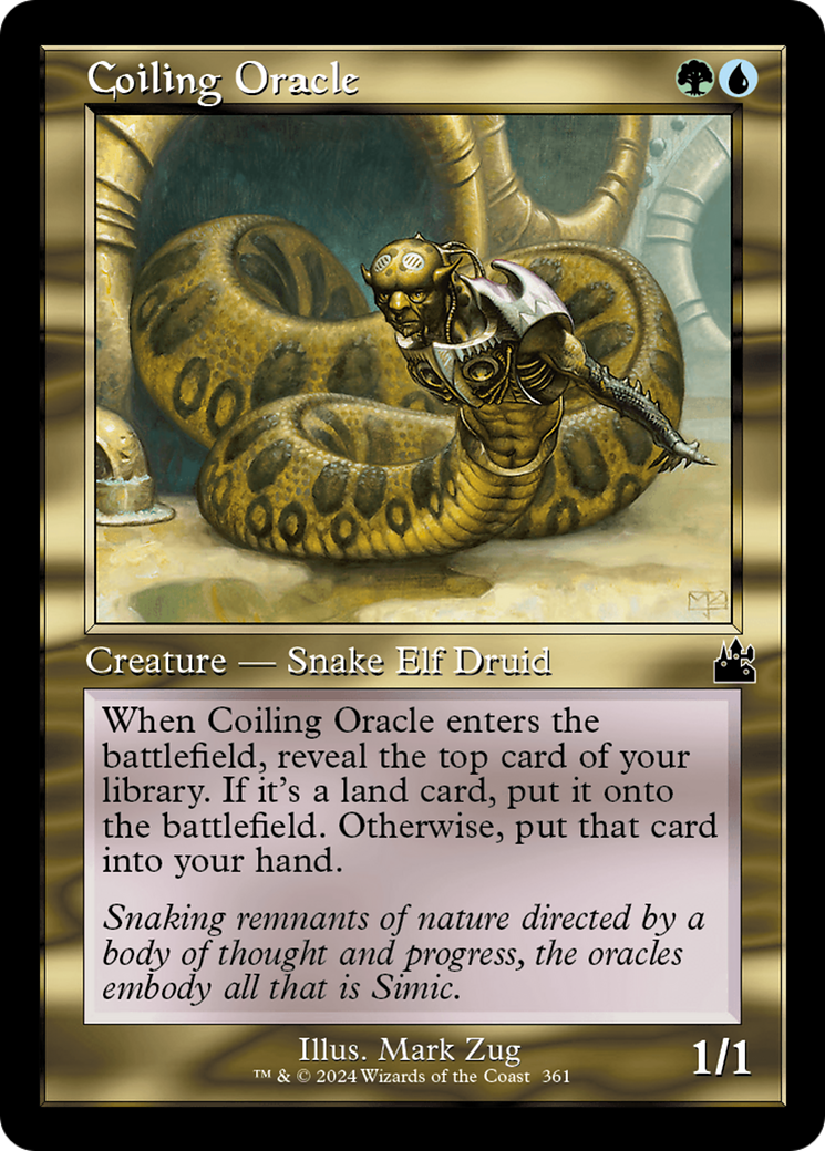 Coiling Oracle (Retro Frame) [Ravnica Remastered] Foil