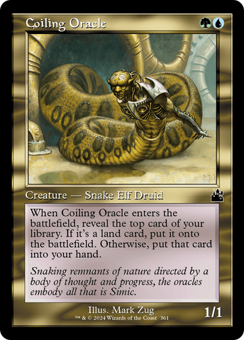 Coiling Oracle (Retro Frame) [Ravnica Remastered] Foil