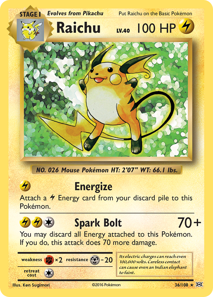 Raichu (36/108) [XY: Evolutions] Reverse Holofoil