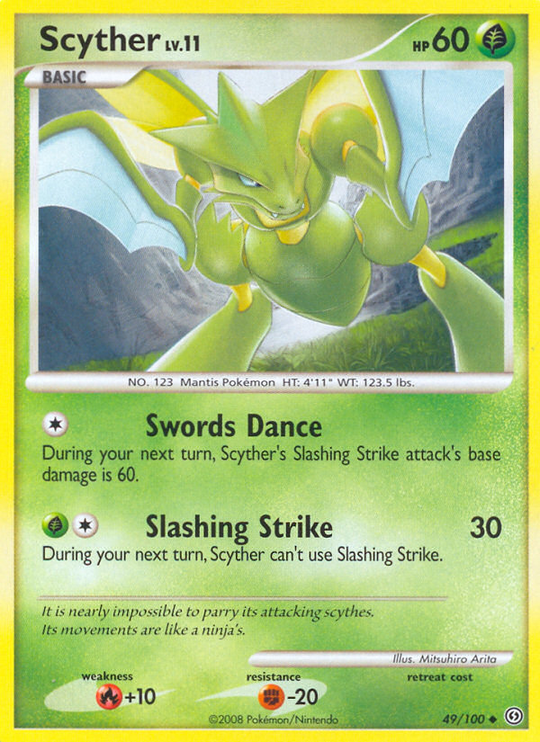 Scyther (49/100) [Diamond & Pearl: Stormfront] Reverse Holofoil