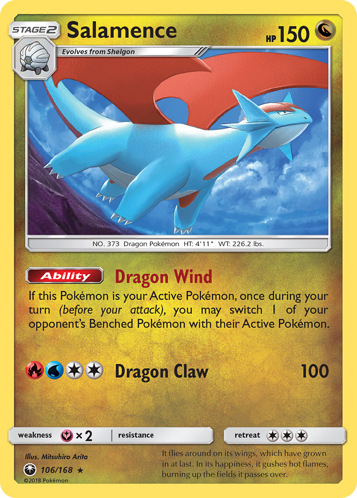 Salamence (106/168) [Sun & Moon: Celestial Storm] Reverse Holofoil