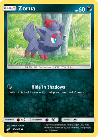 Zorua (90/181) [Sun & Moon: Team Up] Reverse Holofoil