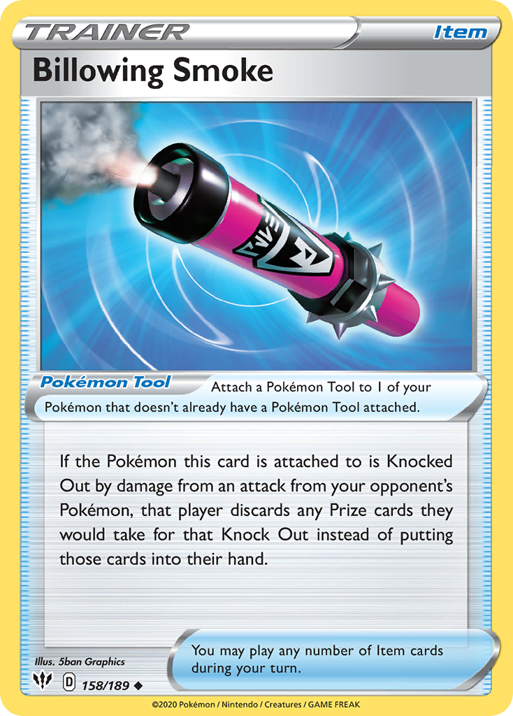 Billowing Smoke (158/189) [Sword & Shield: Darkness Ablaze] Reverse Holofoil
