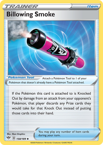 Billowing Smoke (158/189) [Sword & Shield: Darkness Ablaze] Reverse Holofoil