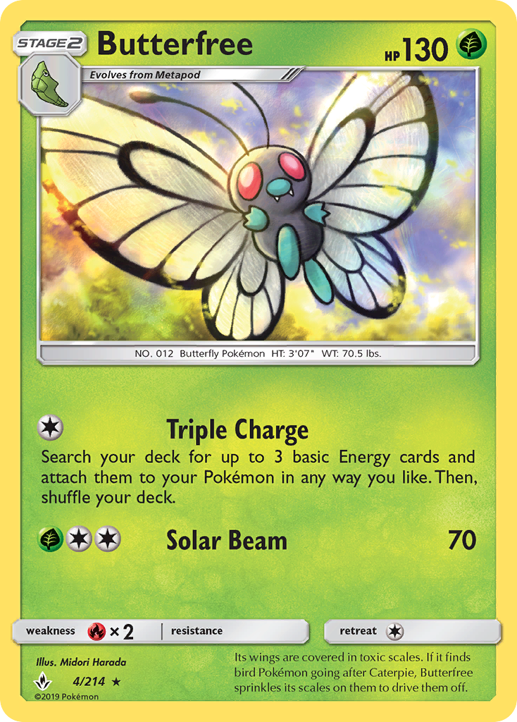 Butterfree (4/214) [Sun & Moon: Unbroken Bonds] Reverse Holofoil