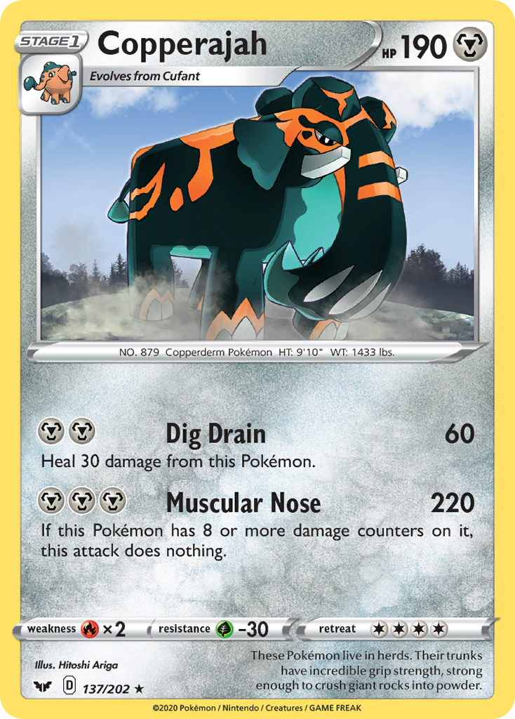 Copperajah (137/202) [Sword & Shield: Base Set] Reverse Holofoil