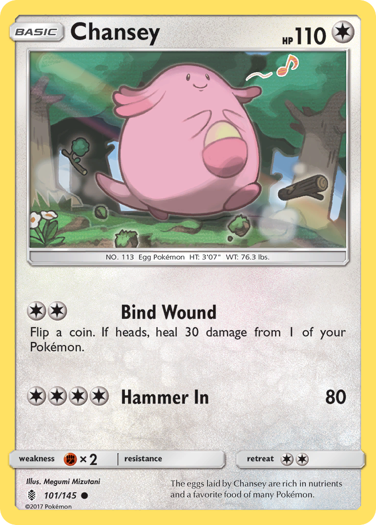 Chansey (101/145) [Sun & Moon: Guardians Rising] Reverse Holofoil