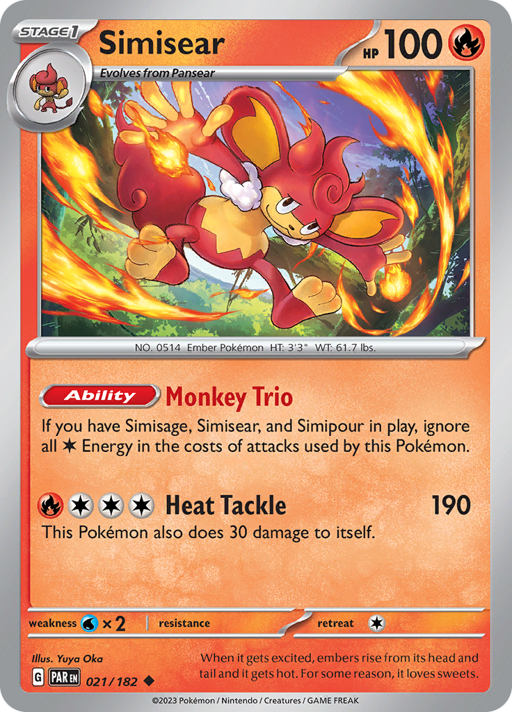 Simisear (021/182) [Scarlet & Violet: Paradox Rift] Reverse Holofoil