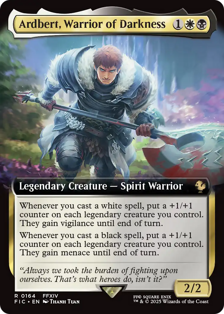 Ardbert, Warrior of Darkness (Extended Art) [FINAL FANTASY Commander] Foil