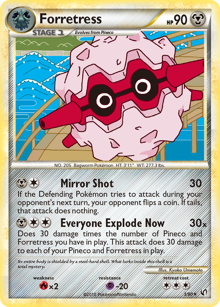 Forretress (3/90) [HeartGold & SoulSilver: Undaunted] Reverse Holofoil