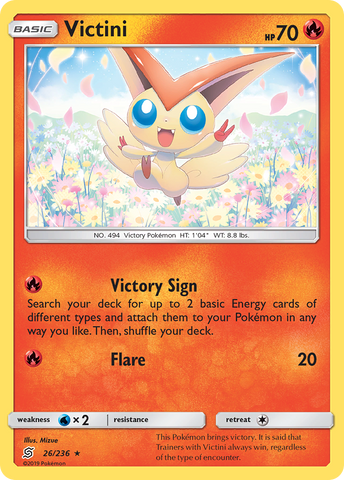 Victini (26/236) [Sun & Moon: Unified Minds] Reverse Holofoil
