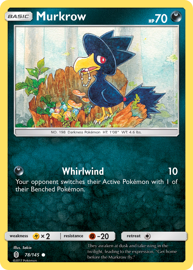 Murkrow (78/145) [Sun & Moon: Guardians Rising] Reverse Holofoil