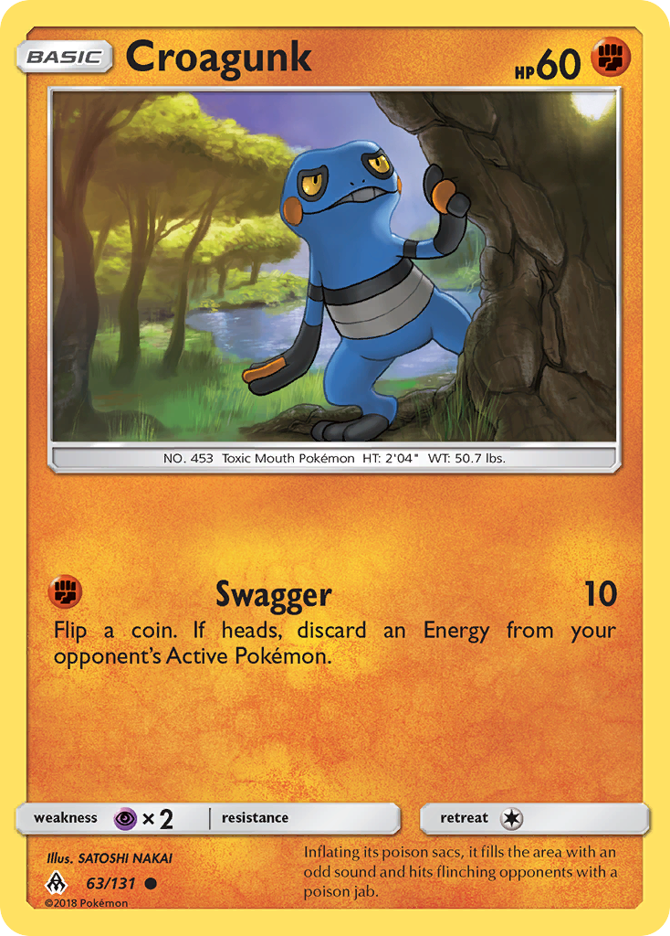 Croagunk (63/131) [Sun & Moon: Forbidden Light] Reverse Holofoil