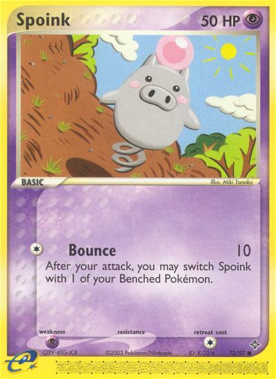 Spoink (73/97) [EX: Dragon] Reverse Holofoil