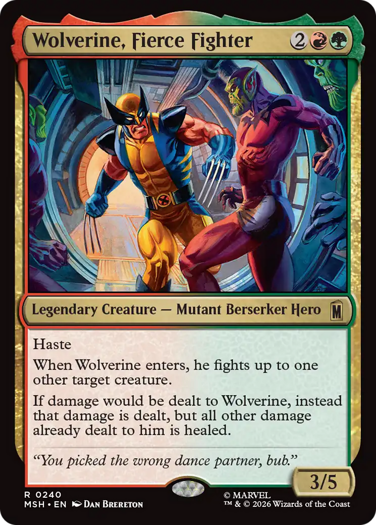 Wolverine, Fierce Fighter [Marvel Super Heroes] Foil
