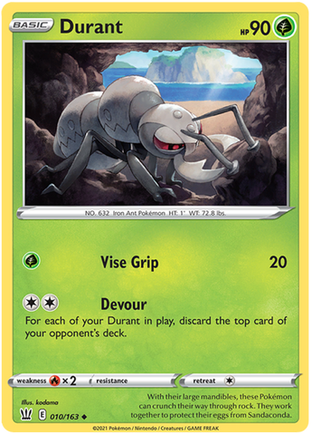 Durant (010/163) [Sword & Shield: Battle Styles] Reverse Holofoil