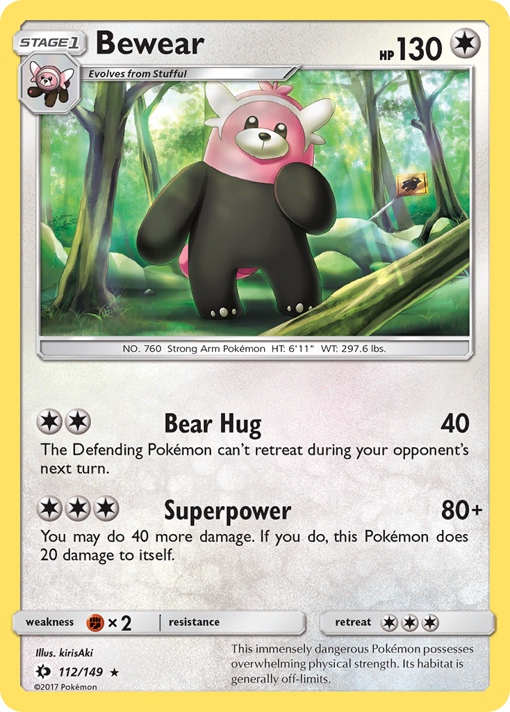 Bewear (112/149) [Sun & Moon: Base Set] Reverse Holofoil