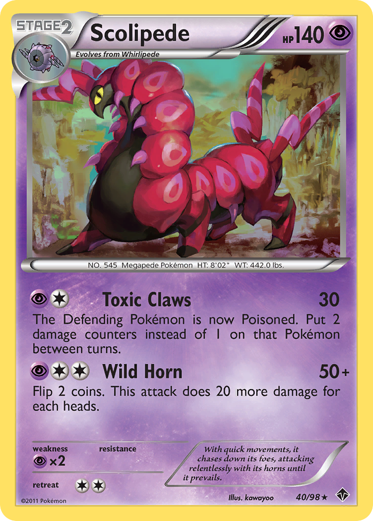 Scolipede (40/98) [Black & White: Emerging Powers] Reverse Holofoil