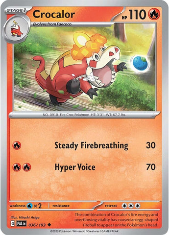 Crocalor (036/193) [Scarlet & Violet: Paldea Evolved] Reverse Holofoil