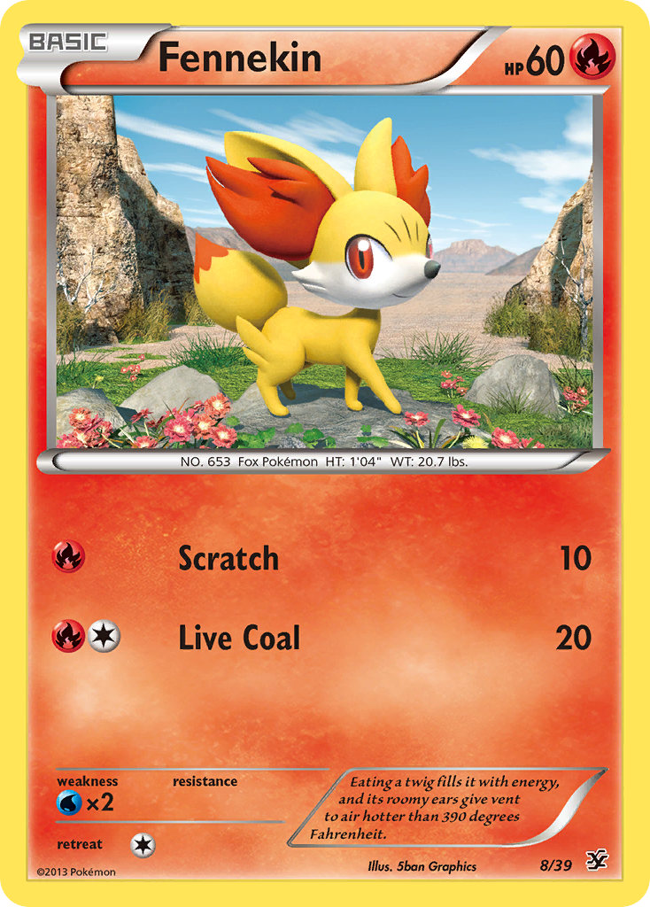 Fennekin (8/39) [XY: Kalos Starter Set] Holofoil