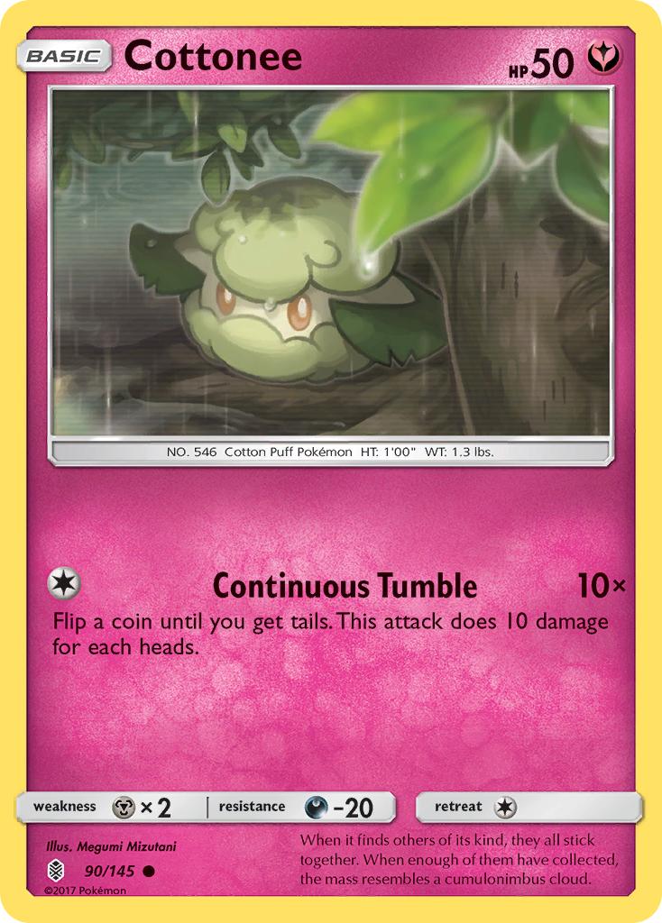 Cottonee (90/145) [Sun & Moon: Guardians Rising] Reverse Holofoil