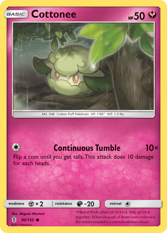Cottonee (90/145) [Sun & Moon: Guardians Rising] Reverse Holofoil