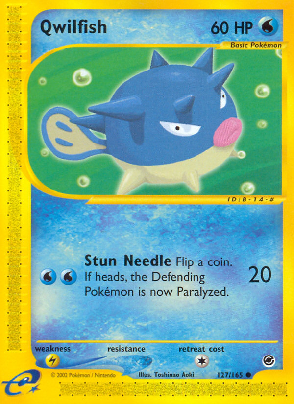 Qwilfish (127/165) [Expedition: Base Set] Reverse Holofoil