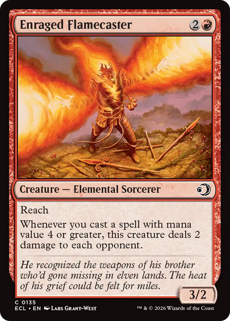 Enraged Flamecaster [Lorwyn Eclipsed] Foil
