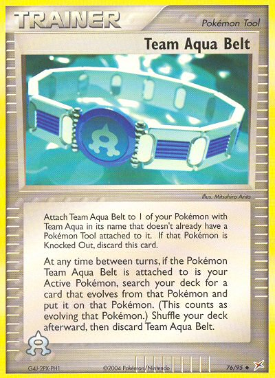 Team Aqua Belt (76/95) [EX: Team Magma vs Team Aqua] Reverse Holofoil