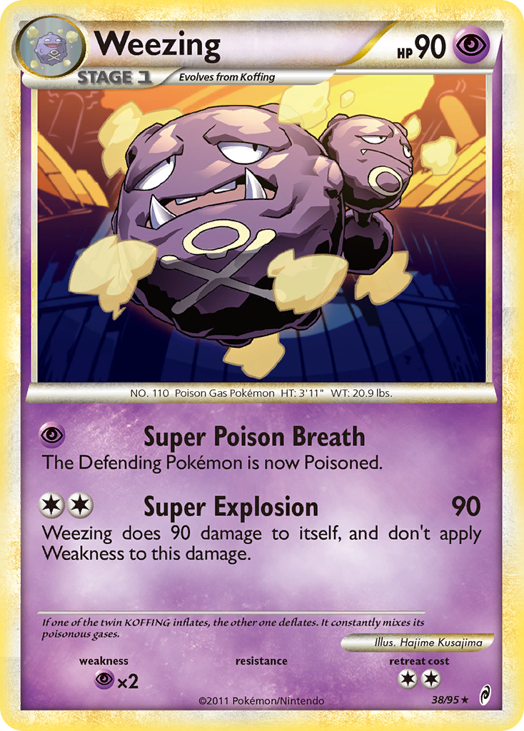 Weezing (38/95) [HeartGold & SoulSilver: Call of Legends] Reverse Holofoil