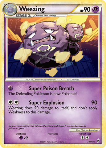 Weezing (38/95) [HeartGold & SoulSilver: Call of Legends] Reverse Holofoil