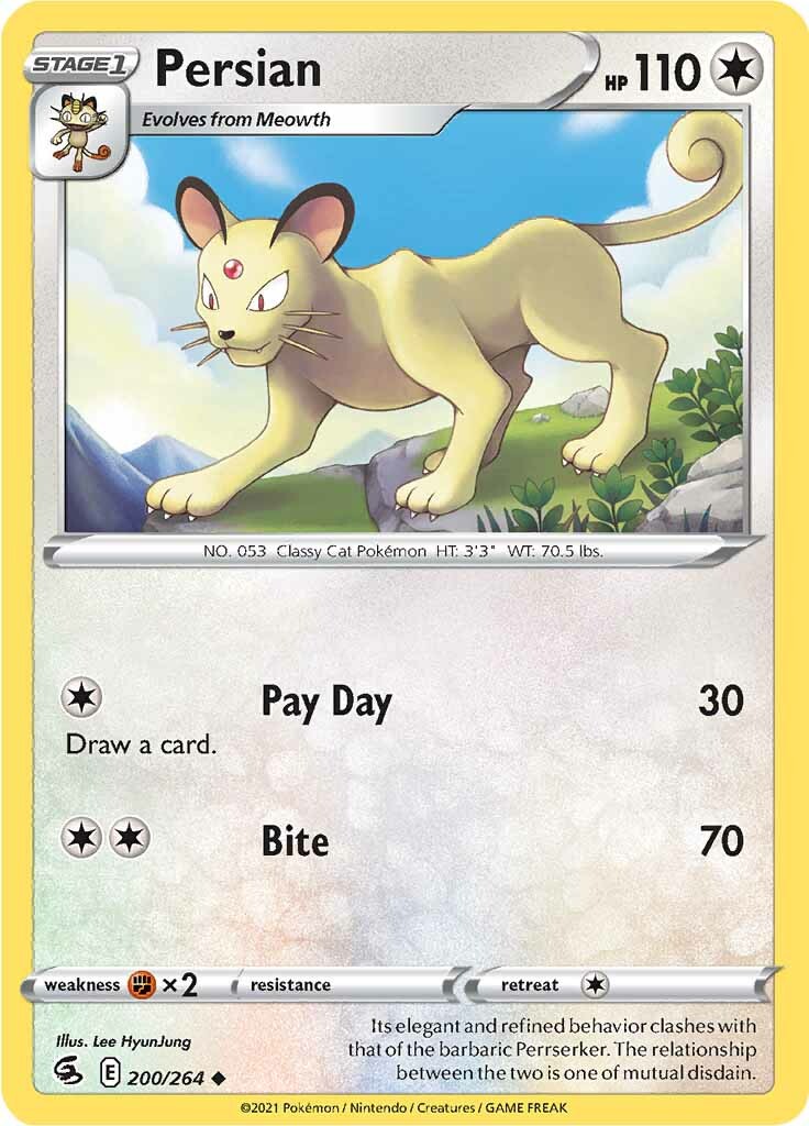 Persian (200/264) [Sword & Shield: Fusion Strike] Reverse Holofoil