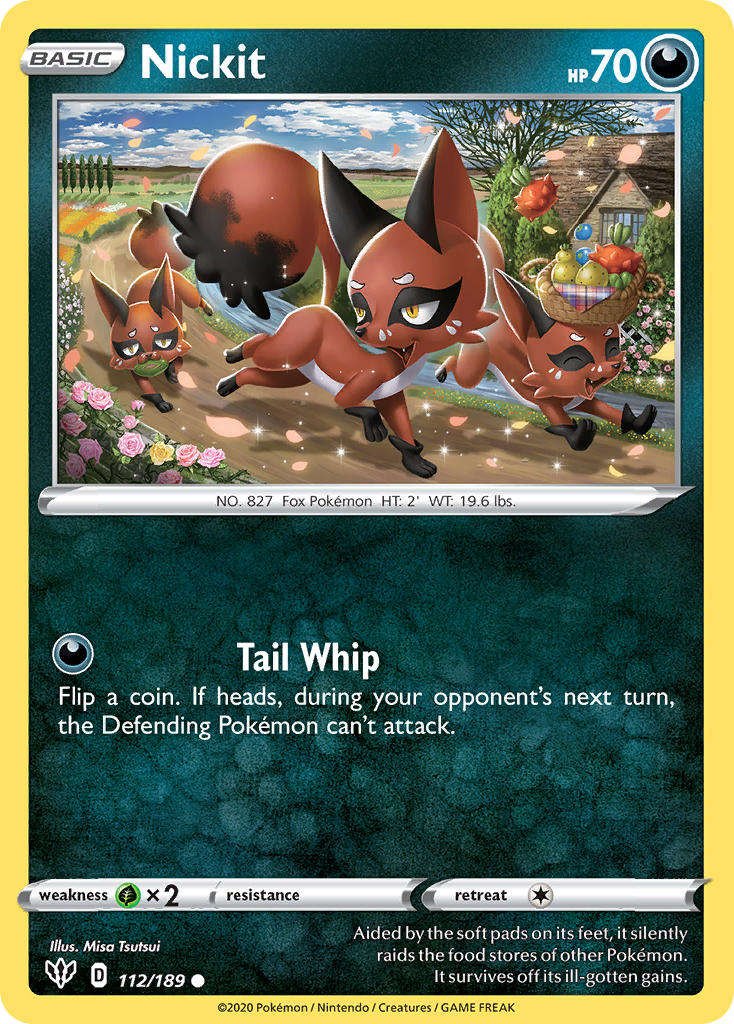Nickit (112/189) [Sword & Shield: Darkness Ablaze] Reverse Holofoil